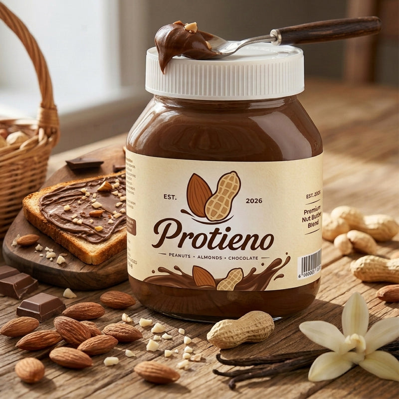 Proteino – High Protein Chocolate Spread with Almonds & Peanuts – 200g